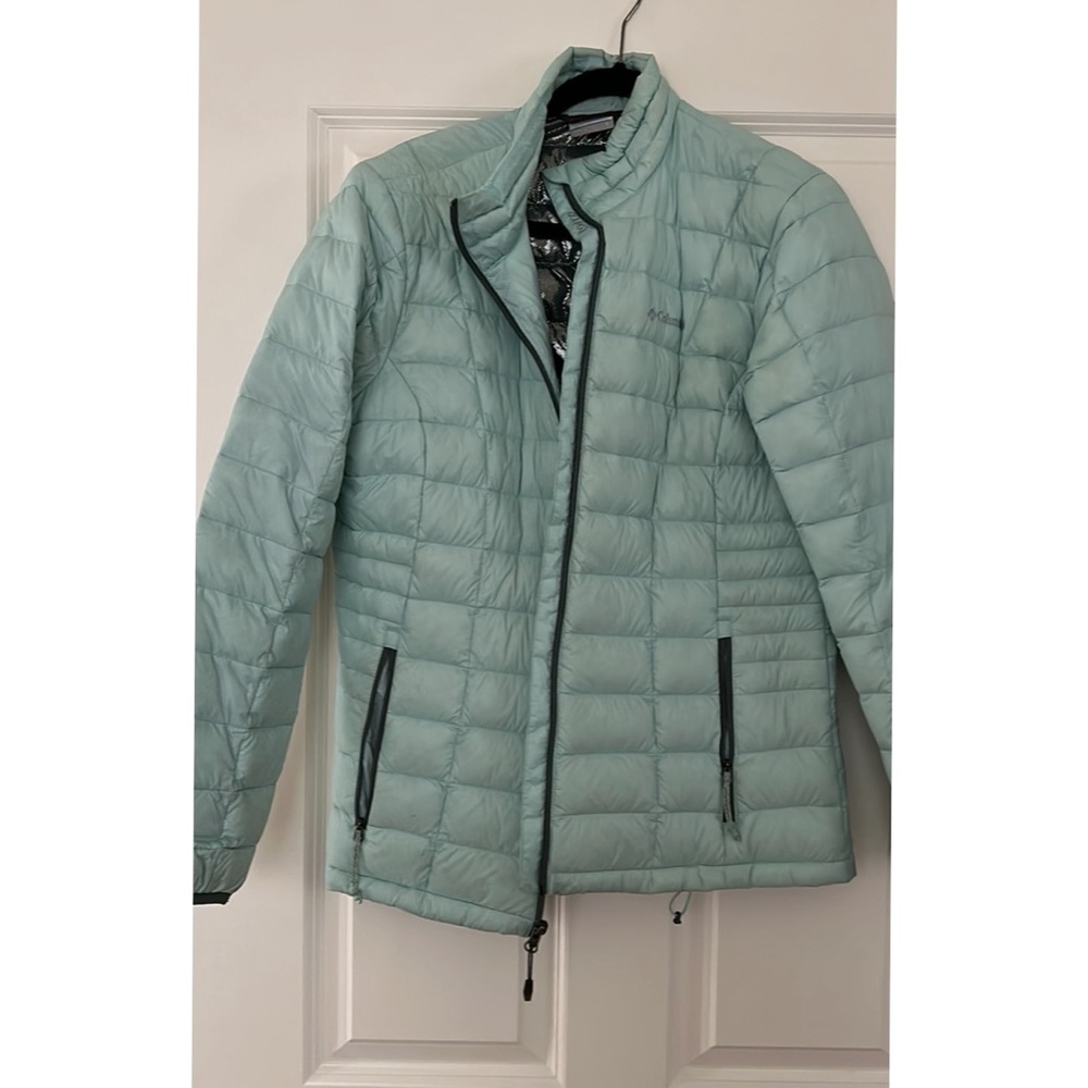 Mint Green Columbia Puffer Winter Jacket Gem